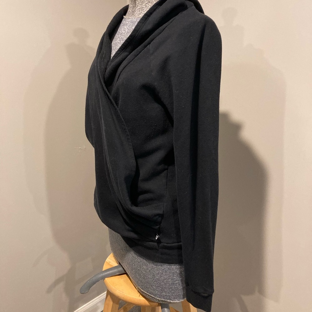 Fabletics Drape Black Hoodie Sweatshirt